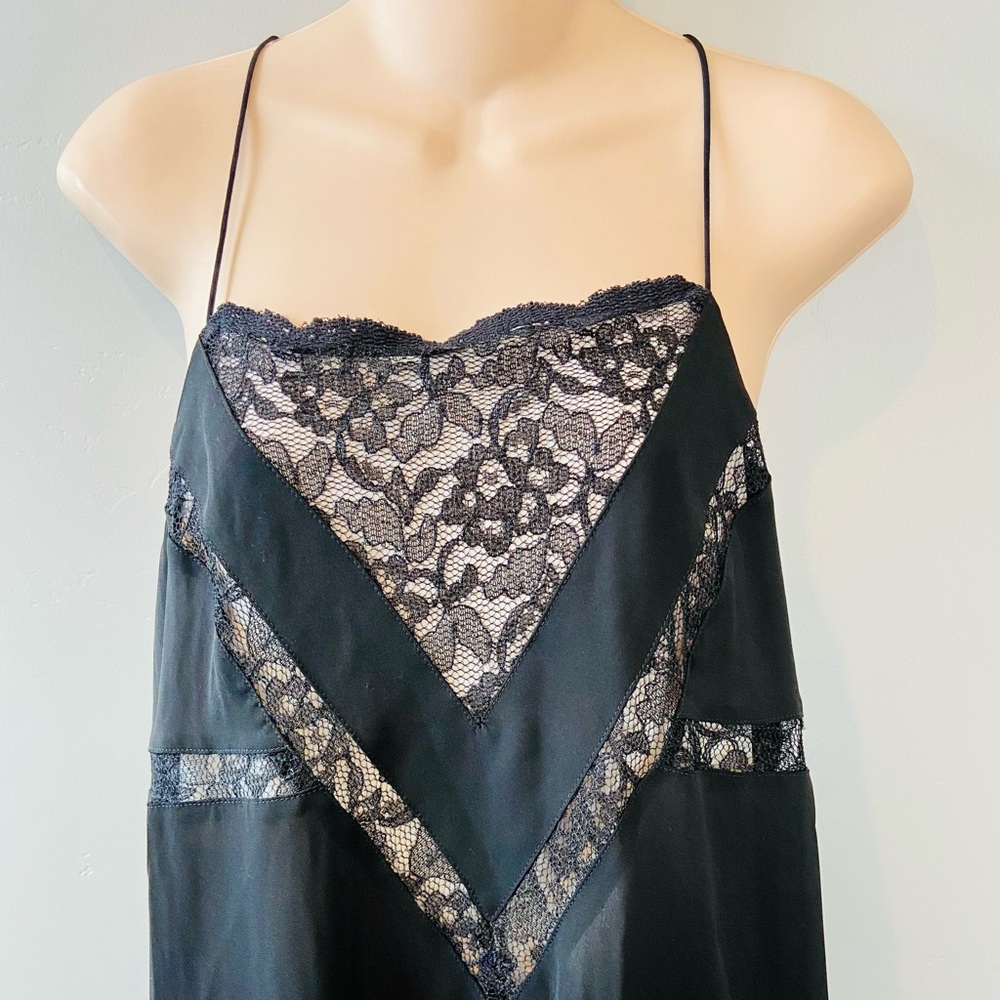Express Embroided Cocktail Sleeveless Black Dress Size M - Picture 3 of 10